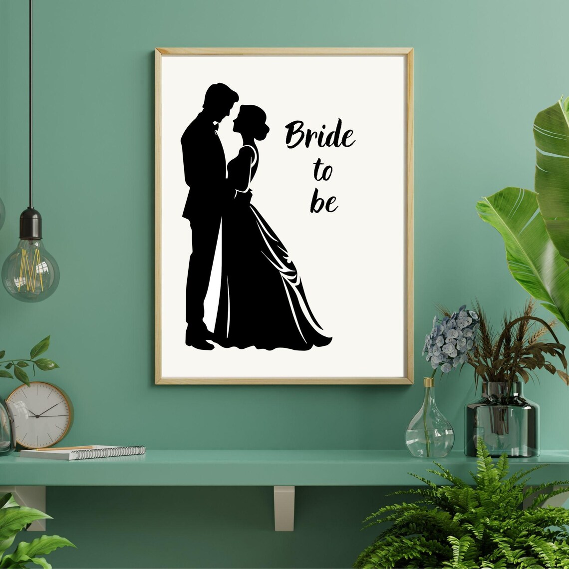 Bride To Be Romantic Couple Minimalist Art Print - Image 4