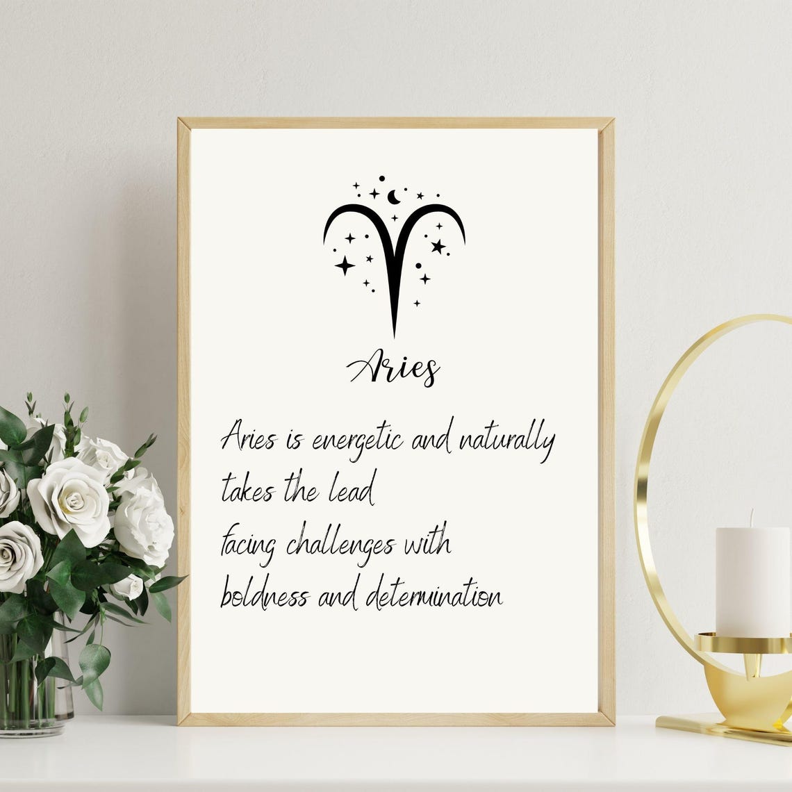 Aries Zodiac Sign Minimalist Art Print - Image 6