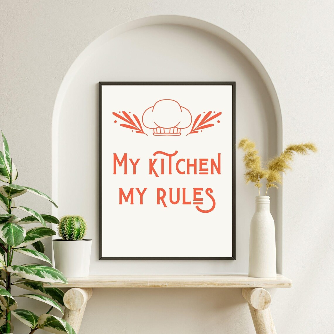 My Kitchen My Rules, Cute Minimalist Kitchen Art - Image 4
