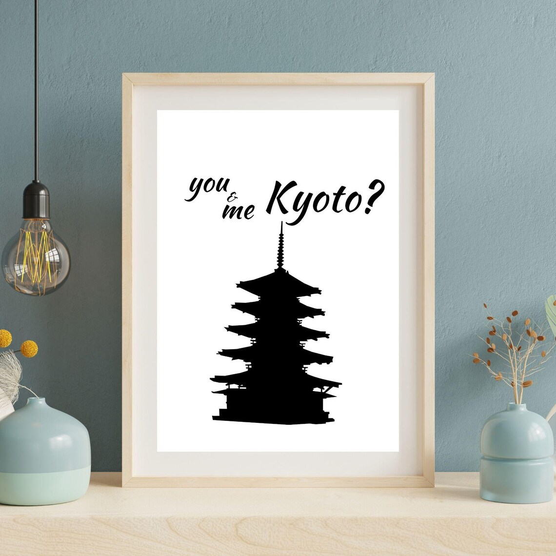 You And Me Kyoto Romantic Minimalist Art Print - Image 5