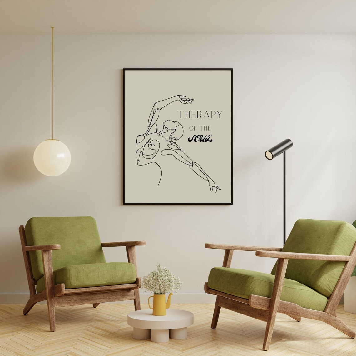 Therapy Of The Soul Minimalist Wall Art With Dancing Woman Dance Lovers Art Woman Art Feminine Wall Poster - Image 7