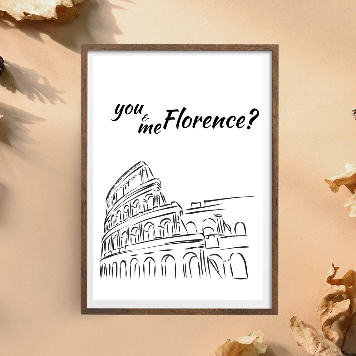 You And Me Florence Romantic Minimalist Art Print - Image 2