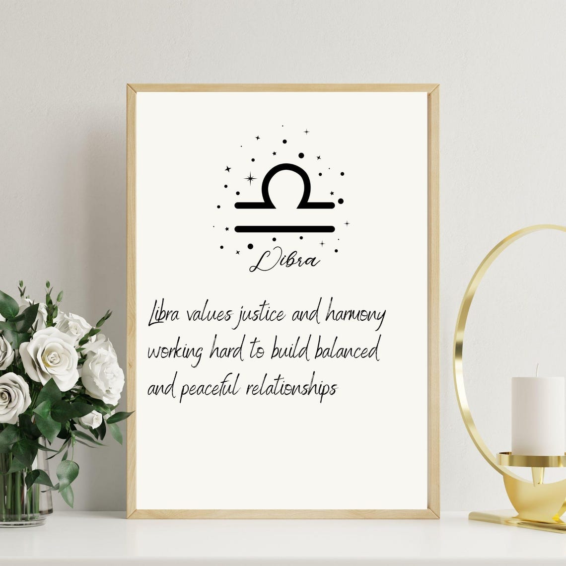 Libra Zodiac Sign, Minimalist Art Print - Image 5