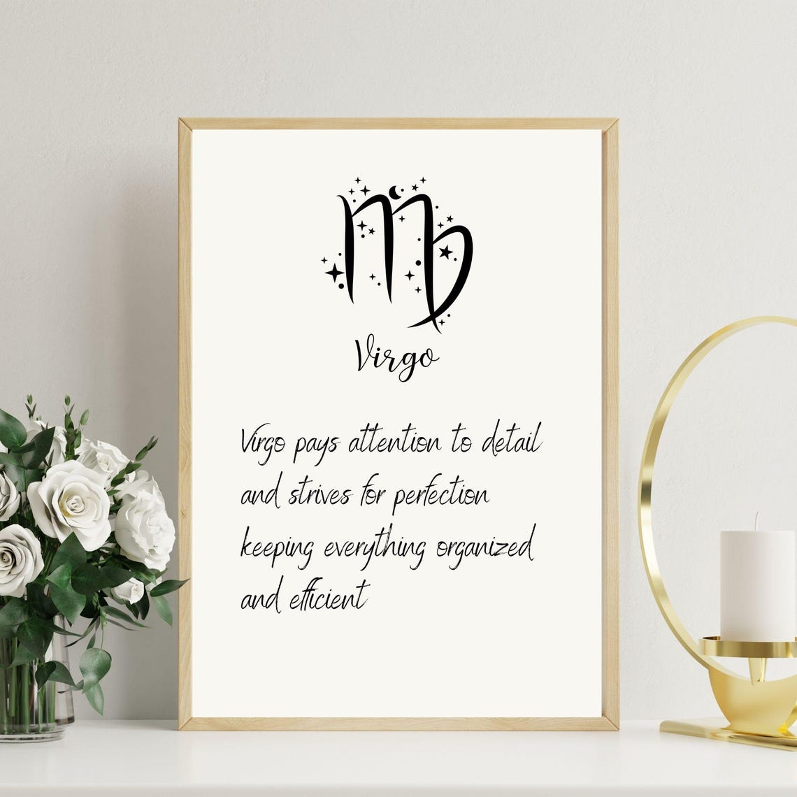 Virgo Zodiac Sign Minimalist Art Print - Image 5