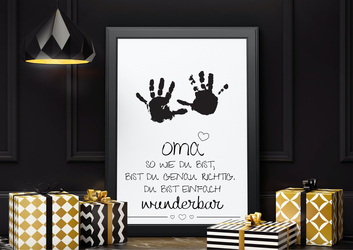 Handprint Poster for Grandma Gift From Children - Image 4