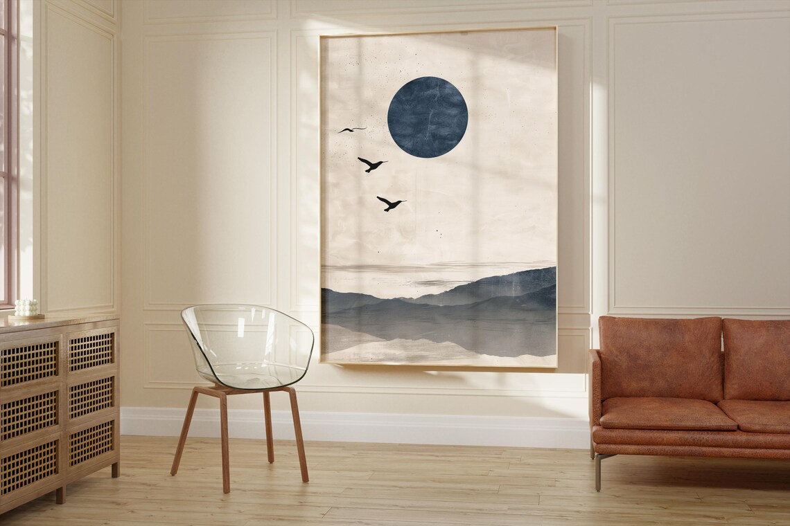 Japanese Abstract Japandi Minimalist Wall Art - Image 2