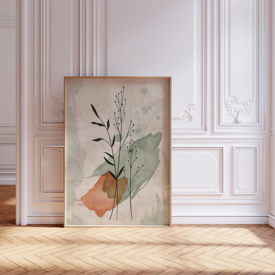 Botanical Abstract - Minimalist Travel Poster