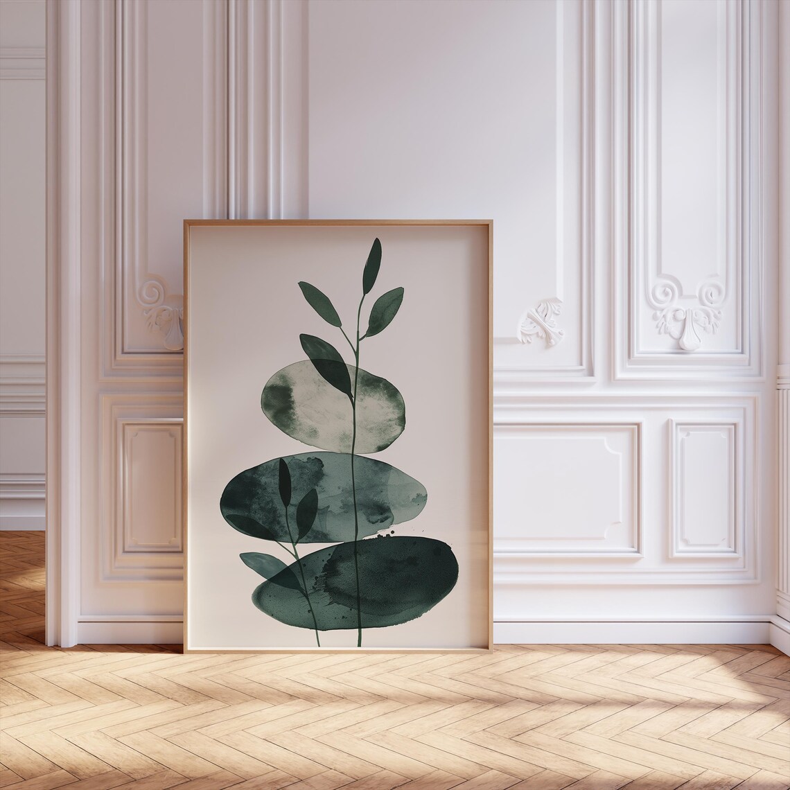 Minimalist Botanical Art Print, Scandinavian Flower