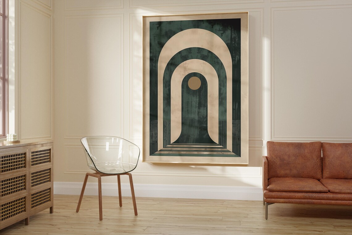 Minimalistic Abstract Line Print, Scandinavian Geometry - Image 2