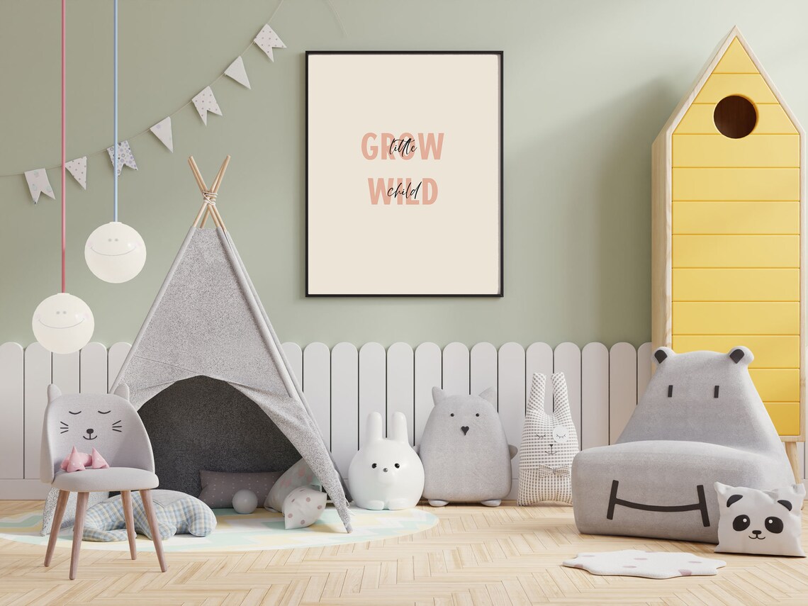 Grow Wild Little Child Poster Fun Instant Wall Art Nursery Kids Room Print Quote Poster Baby Room Baby Shower Gift Idea - Image 5