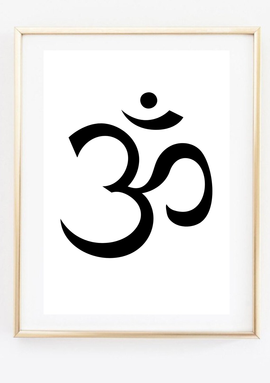Om Symbol Black Yoga Meditation Spiritual Hindu Mantra Wall Art Print - Image 3