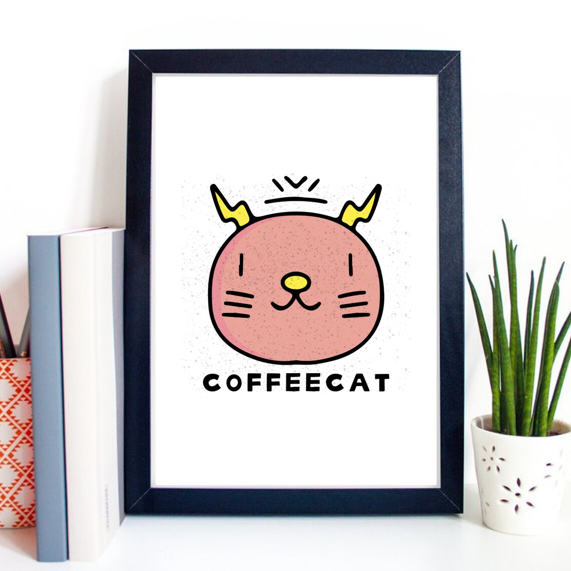 Cat Coffee Cats Cat Love Kitchen Dining Room Art Print