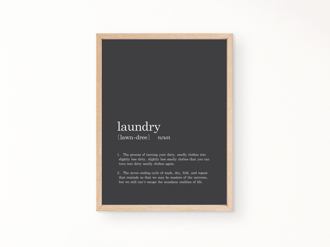 Laundry Definition Minimalist Kitchen Art Print - Image 3