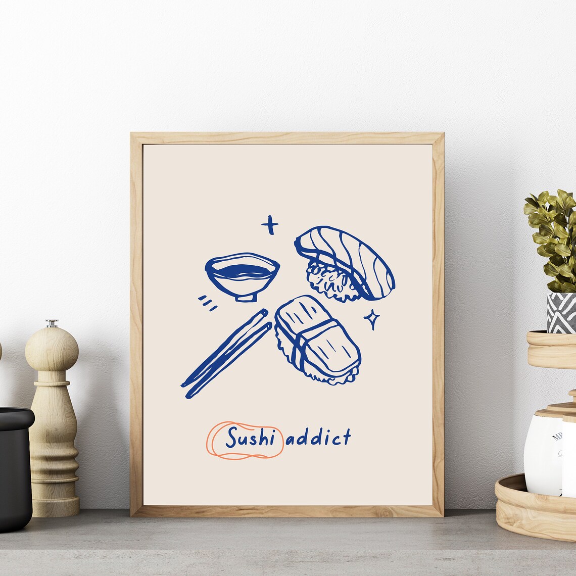 Japanese Sushi Vintage Food Poster, Kitchen Wall Art - Image 2