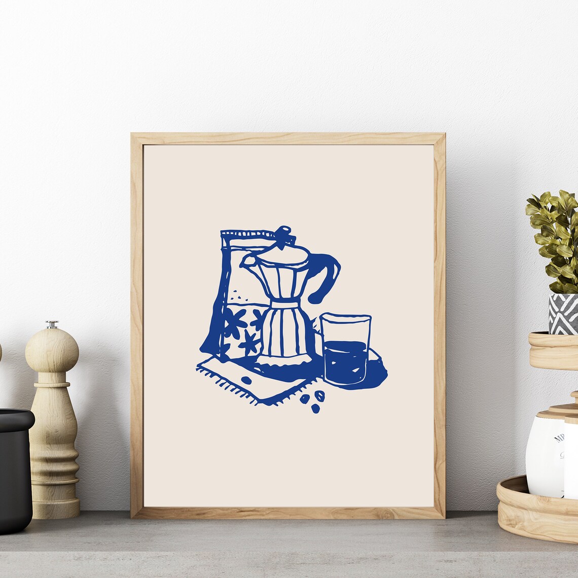 Vintage Coffee Pot And Cup Kitchen Wall Art - Image 4