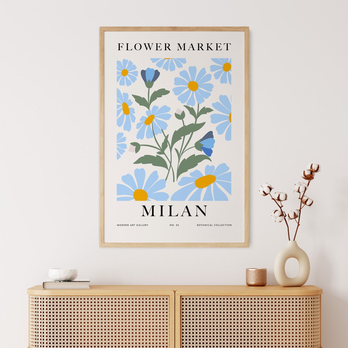 Milan Flower Market Art Print, Modern Floral Decor - Image 3