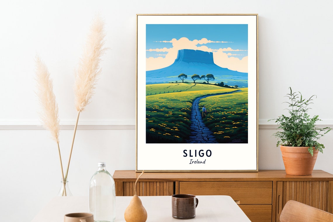 Benbulben Mountain Sligo Ireland Rolling Green Hills Path Poster - Image 2