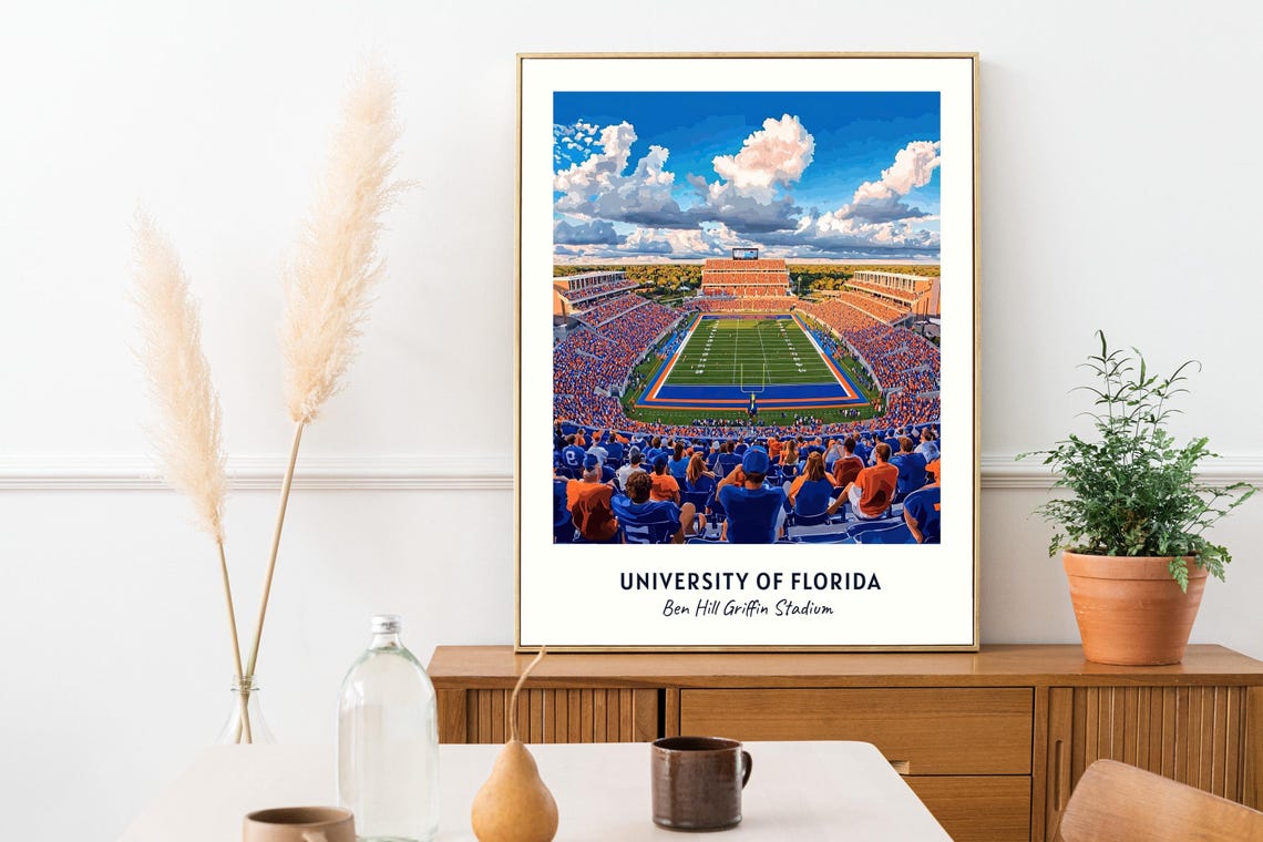 University of Florida Ben Hill Griffin Stadium Gators Poster - Image 2