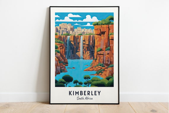 Big Hole And Kimberley Mine Museum Travel Print Wall Art Kimberley South Africa City Print Big Hole And Kimberley Mine Museum Poster