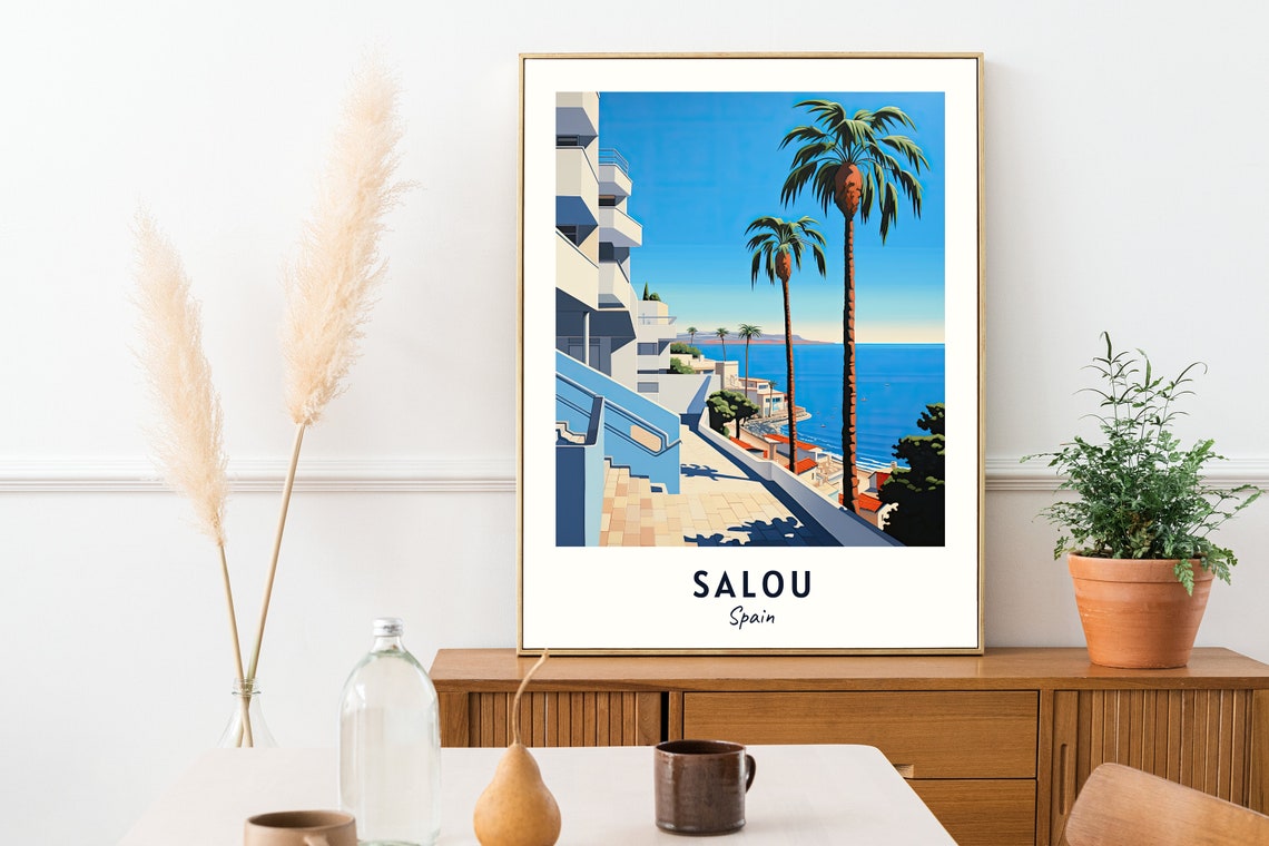 Salou Spain Travel Print Wall Art Salou Spain City Print Salou Spain Travel Gift Salou Spain Poster Travel Gift - Image 2
