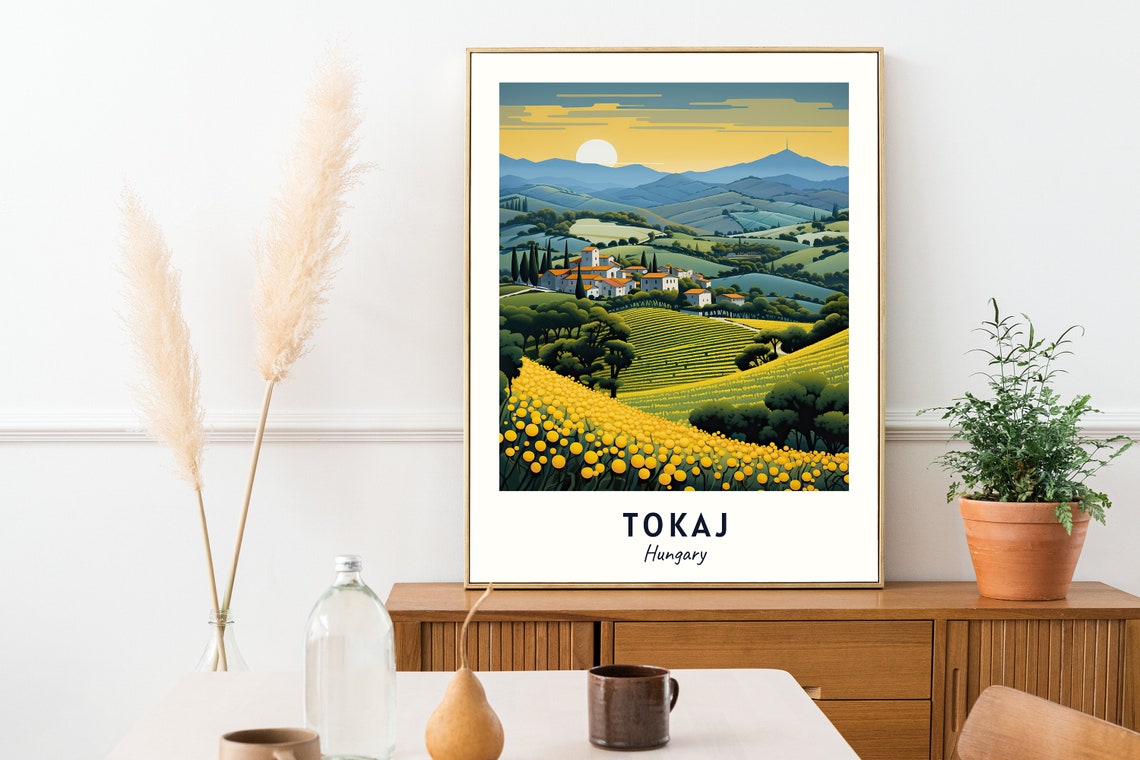 Tokaj Travel Print Wall Art Tokaj Hungary City Print Tokaj Travel Gift Tokaj City Poster Travel Gift Wedding Gift - Image 2