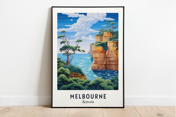 Great Ocean Road Travel Poster, Melbourne Australia