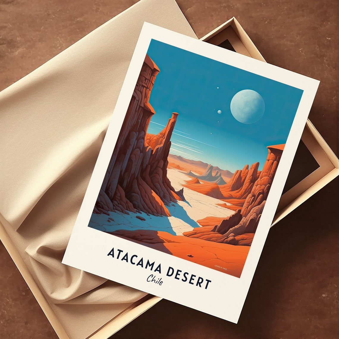 Moon Valley Rock Formations in the Atacama Desert Chile Poster - Image 3