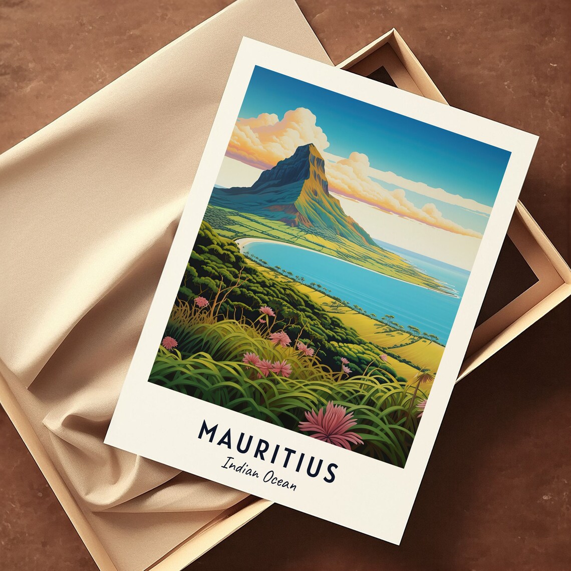 Mauritius Travel Poster, Indian Ocean City Print - Image 3