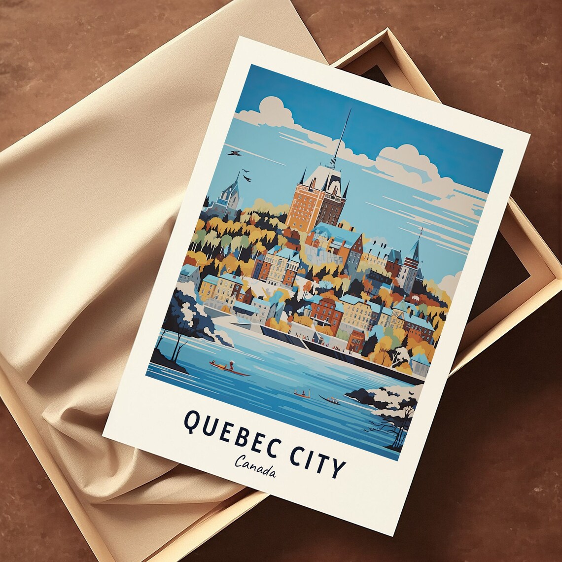 Quebec City Travel Print Wall Art Quebec City Canada City Print Quebec City Travel Gift Quebec City City Poster - Image 3