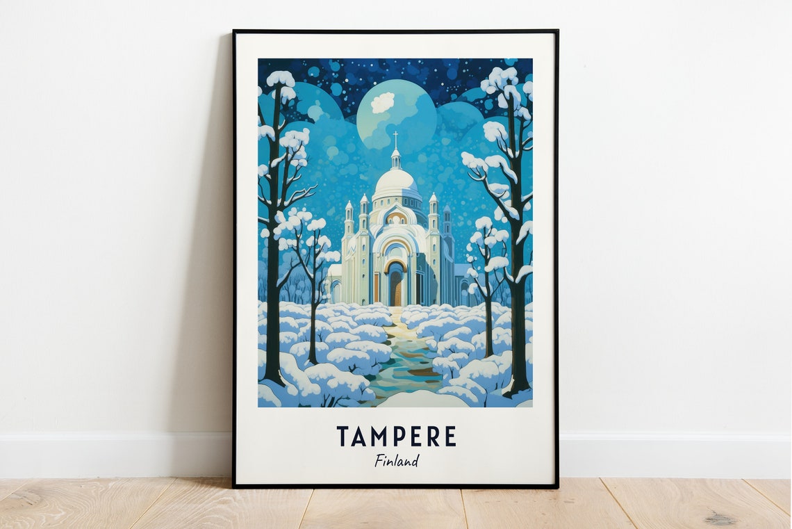 Tampere Cathedral Travel Print Wall Art Tampere Finland City Print Tampere Cathedral Travel Gift Tampere Cathedral Poster Travel Gift