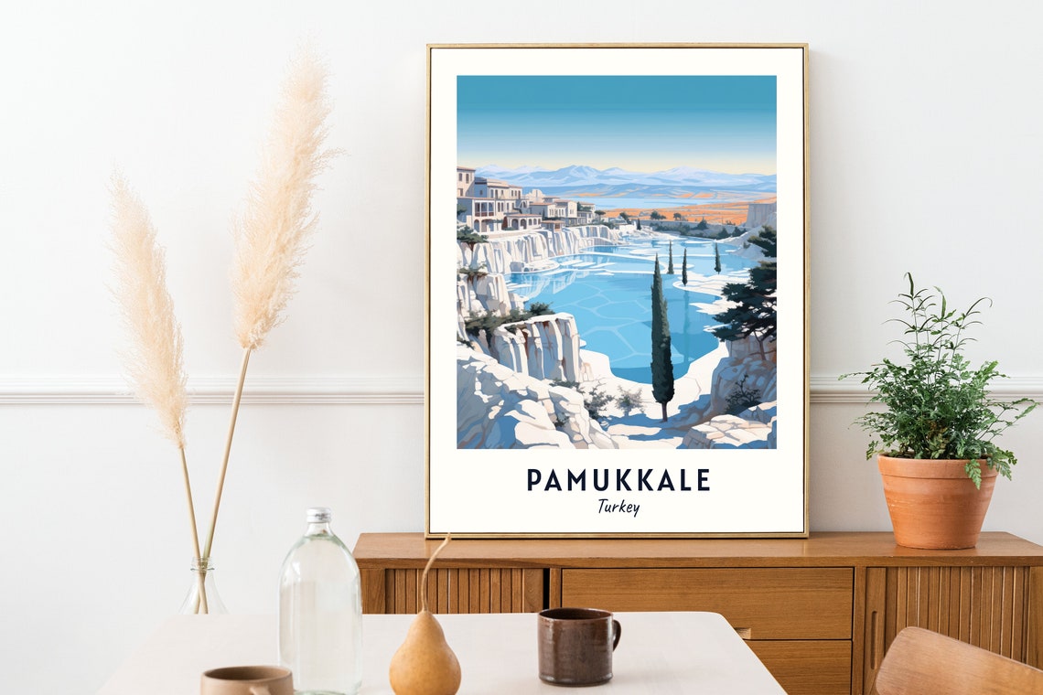 Pamukkale Turkey Travertine Terraces Travel Poster Keepsake Art - Image 2