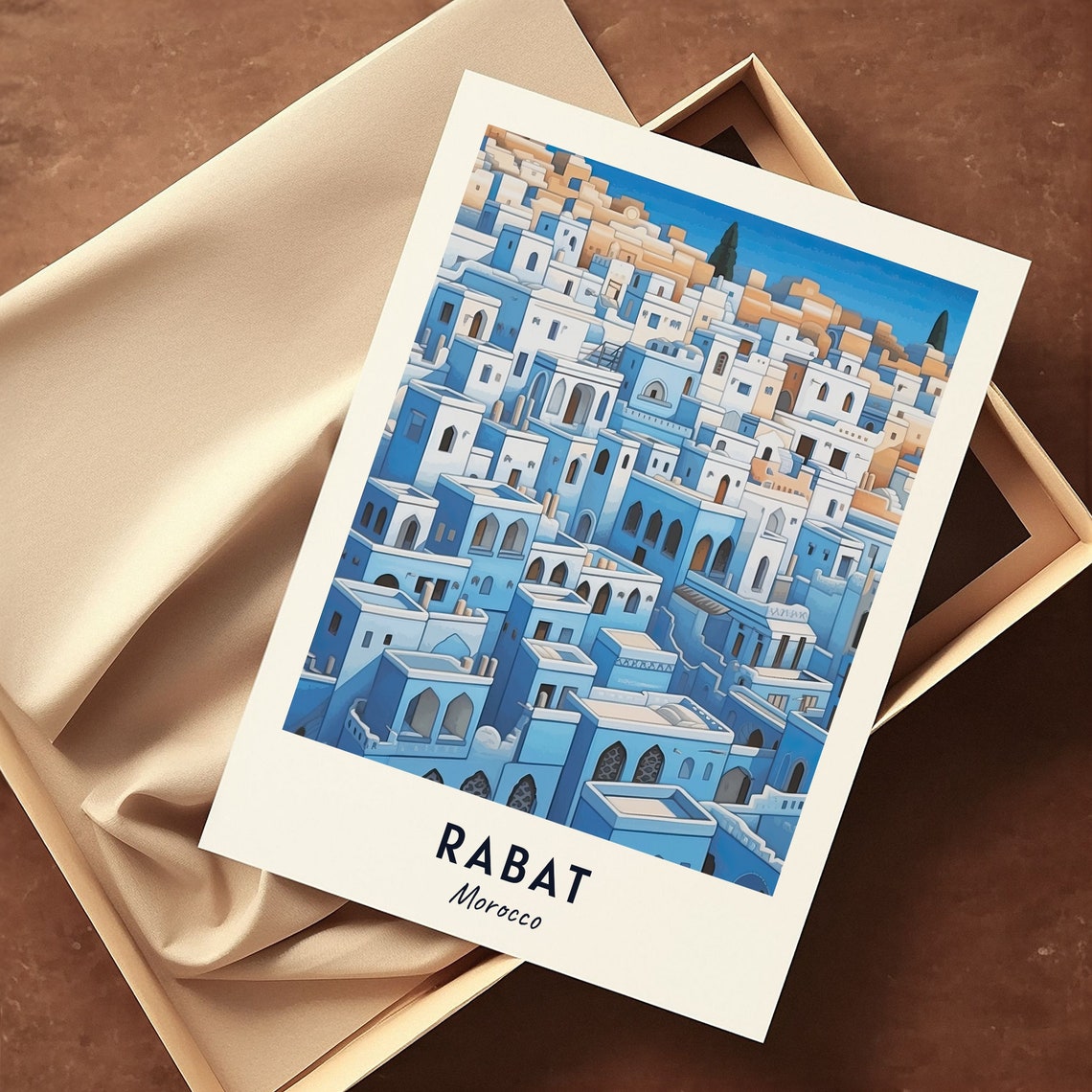 Kasbah Of The Udayas Travel Print Wall Art Rabat Morocco City Print Kasbah Of The Udayas Travel Gift Kasbah Of The Udayas Poster - Image 3