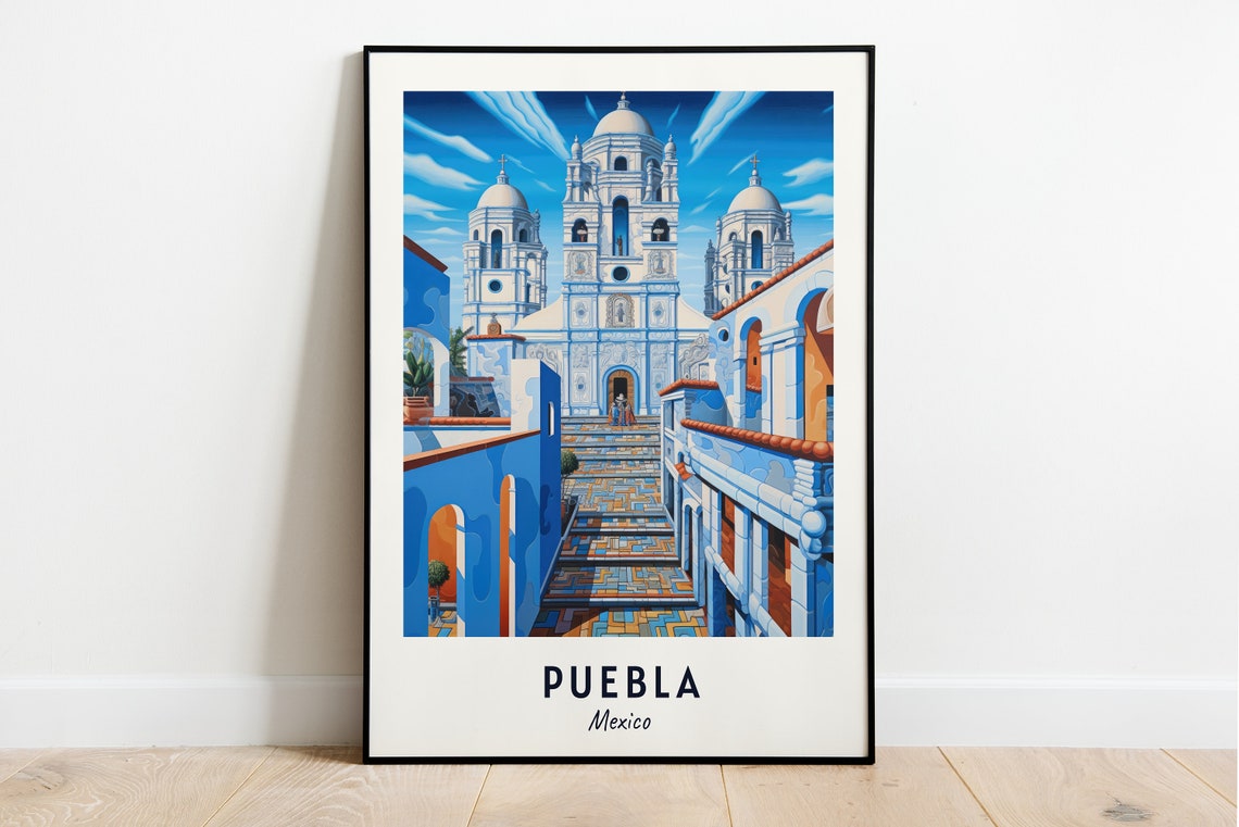 Cathedral Of Puebla Travel Print Wall Art Puebla Mexico City Print Cathedral Of Puebla Travel Gift Cathedral Of Puebla Poster Wall Art