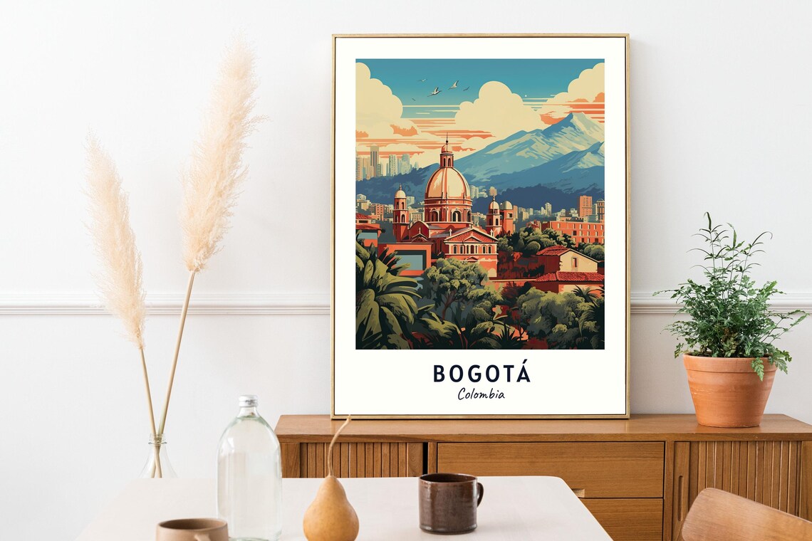 Bogot Travel Print Wall Art Bogot Colombia City Print Bogot Travel Gift Bogot City Poster Travel Gift - Image 2