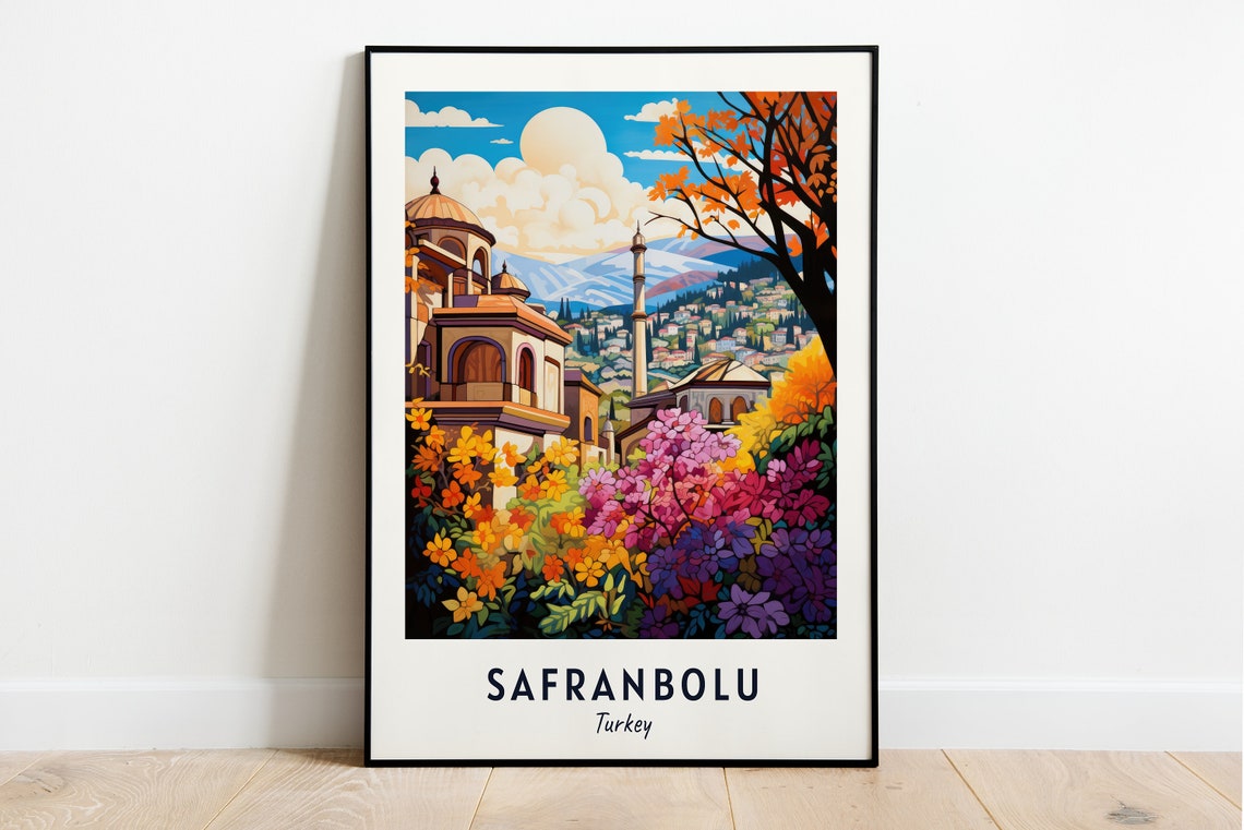 Safranbolu Travel Print Wall Art Safranbolu Turkey City Print Safranbolu Travel Gift Safranbolu City Poster Wall Art
