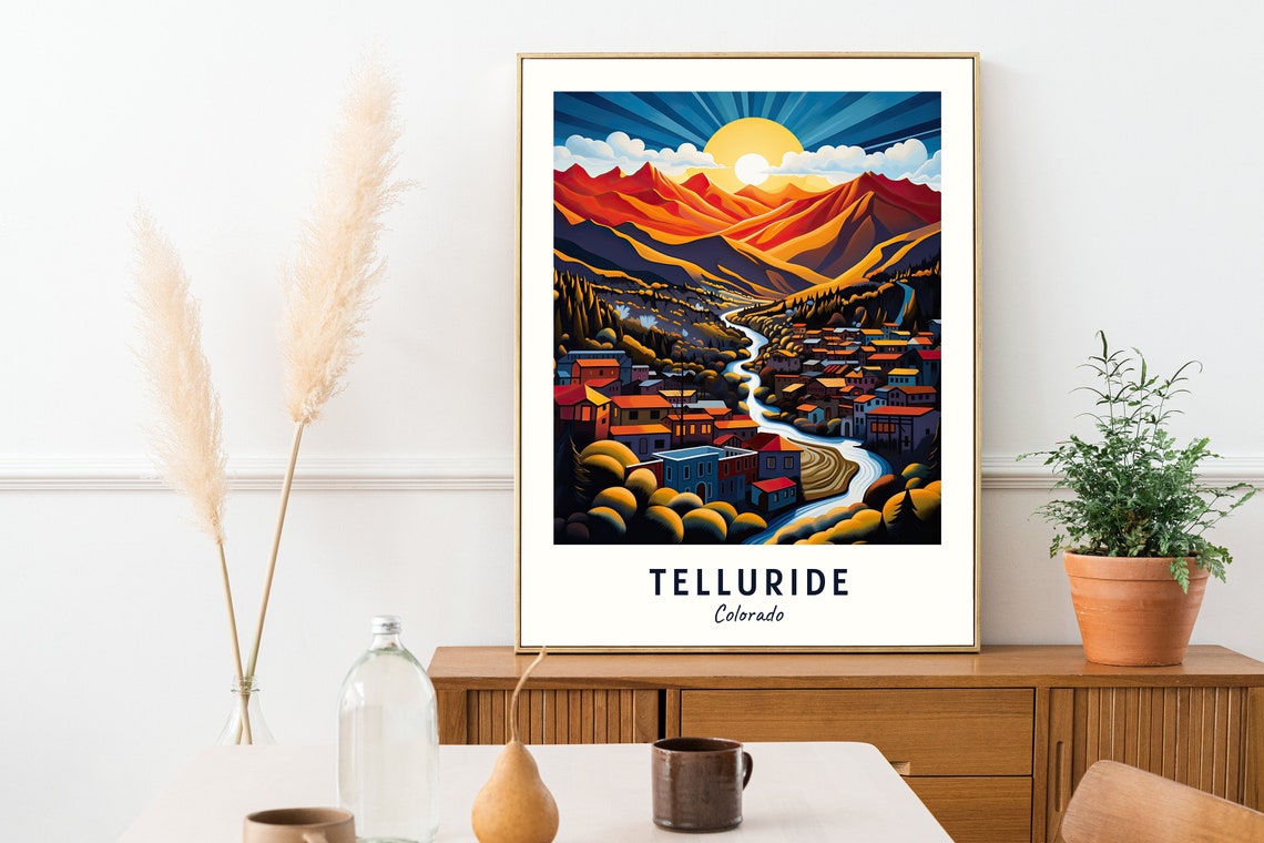 Telluride Colorado Travel Print Wall Art Telluride Colorado City Print Telluride Colorado Travel Gift Telluride Colorado Poster - Image 2