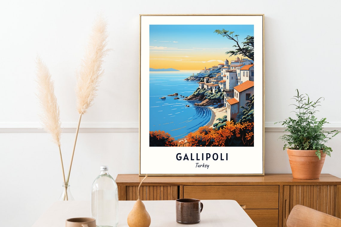 Gallipoli Travel Print Wall Art Gallipoli Turkey City Print Gallipoli Travel Gift Gallipoli City Poster Travel Gift - Image 2
