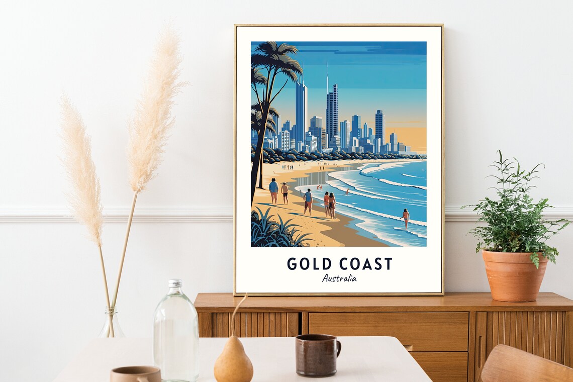 Gold Coast Australia Travel Poster, City Print - Image 2