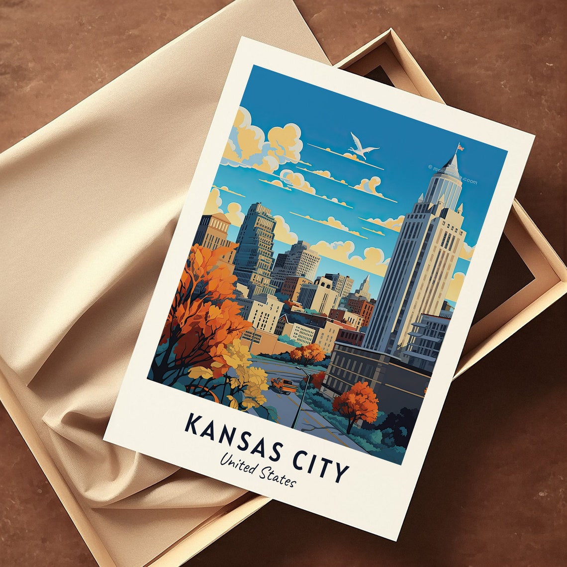 Kansas City Travel Print Kansas City United States Travel Gift Printable City Poster Wedding Gift Birthday Present - Image 3