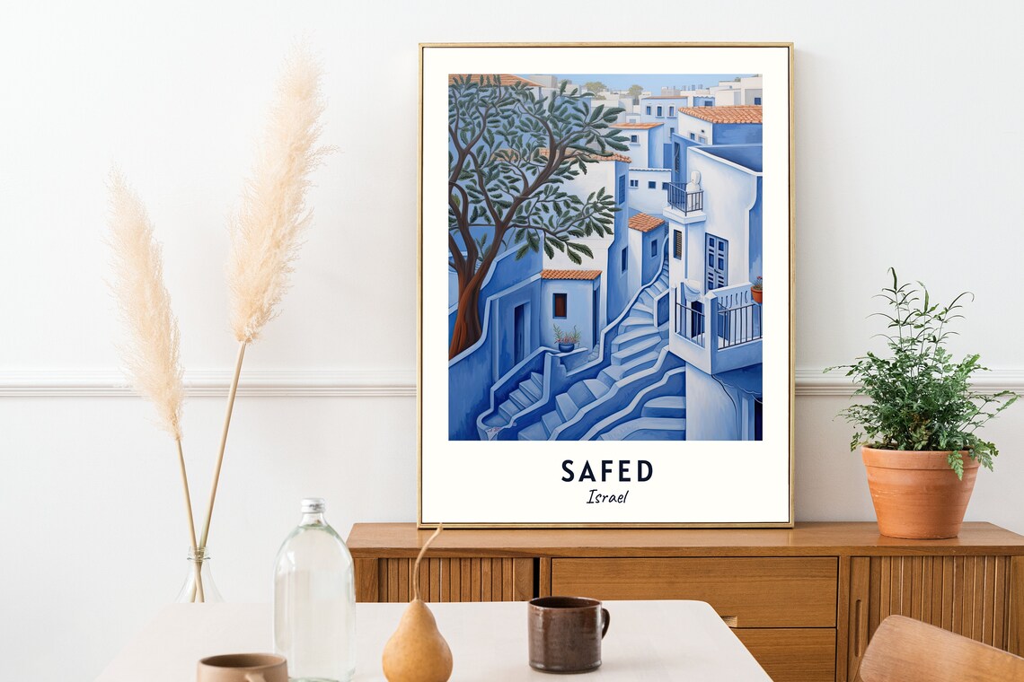 Artists Quarter Travel Poster, Safed Israel City - Image 2
