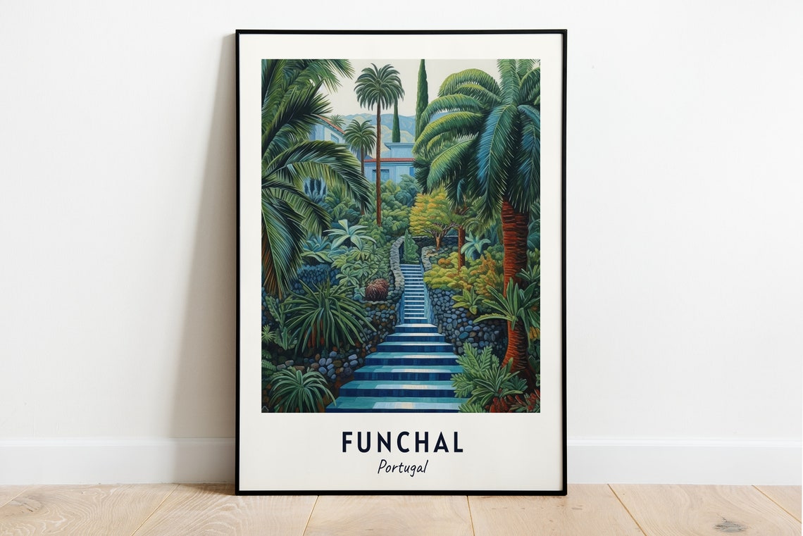 Monte Palace Tropical Garden Travel Print Wall Art Funchal Portugal City Print Monte Palace Tropical Garden Travel Gift Travel Gift