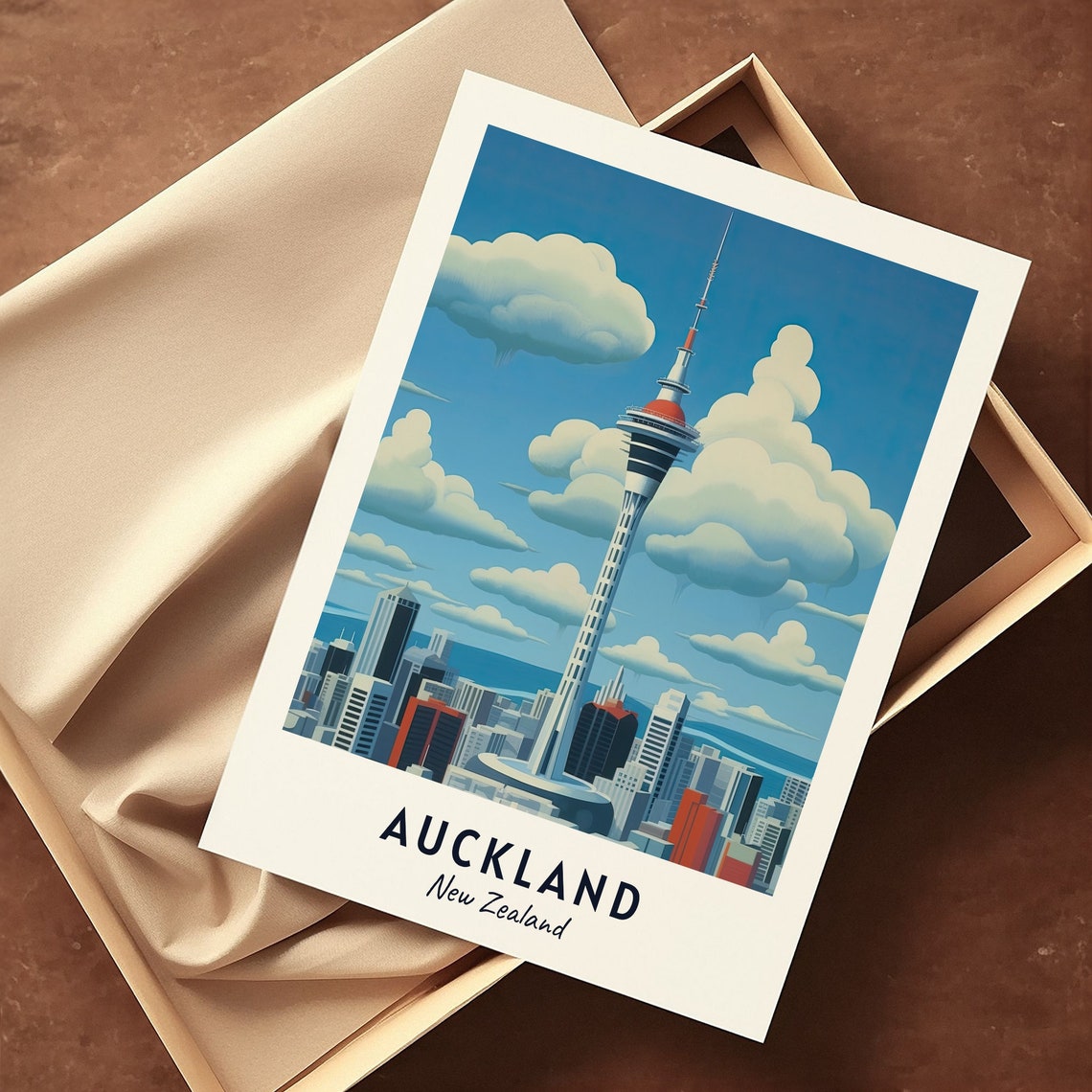 Sky Tower Travel Print Wall Art Auckland New Zealand City Print Sky Tower Travel Gift Sky Tower Poster Travel Gift - Image 3