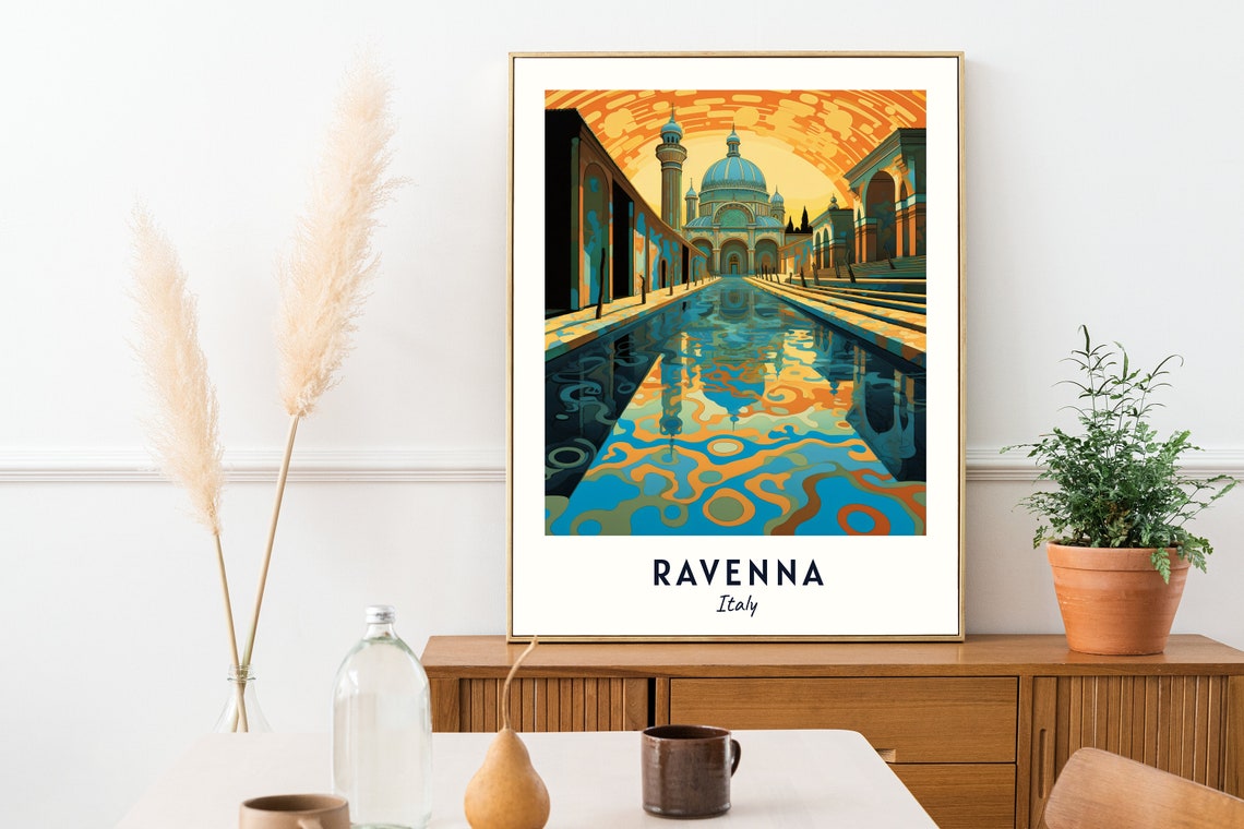 Ravenna Travel Print Wall Art Ravenna Italy City Print Ravenna Travel Gift Ravenna City Poster Travel Gift Wall Art - Image 2