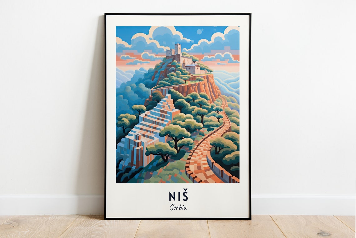 Ni Fortress Travel Print Wall Art Ni Serbia City Print Ni Fortress Travel Gift Ni Fortress Poster Wall Art