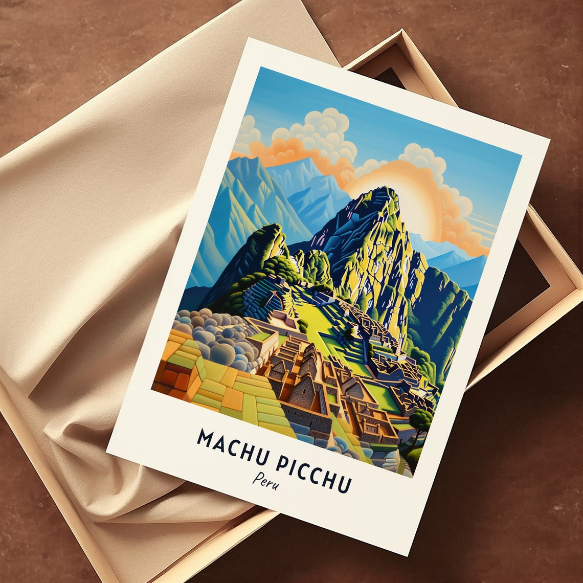 Machu Picchu Terraces Beneath Huayna Picchu at Sunrise Peru Poster - Image 3