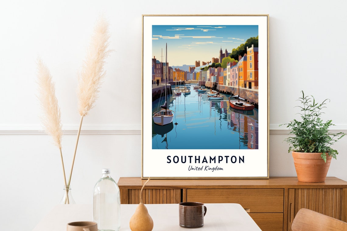 Southampton United Kingdom Travel Print Wall Art Southampton United Kingdom City Print Southampton United Kingdom Travel Gift - Image 2