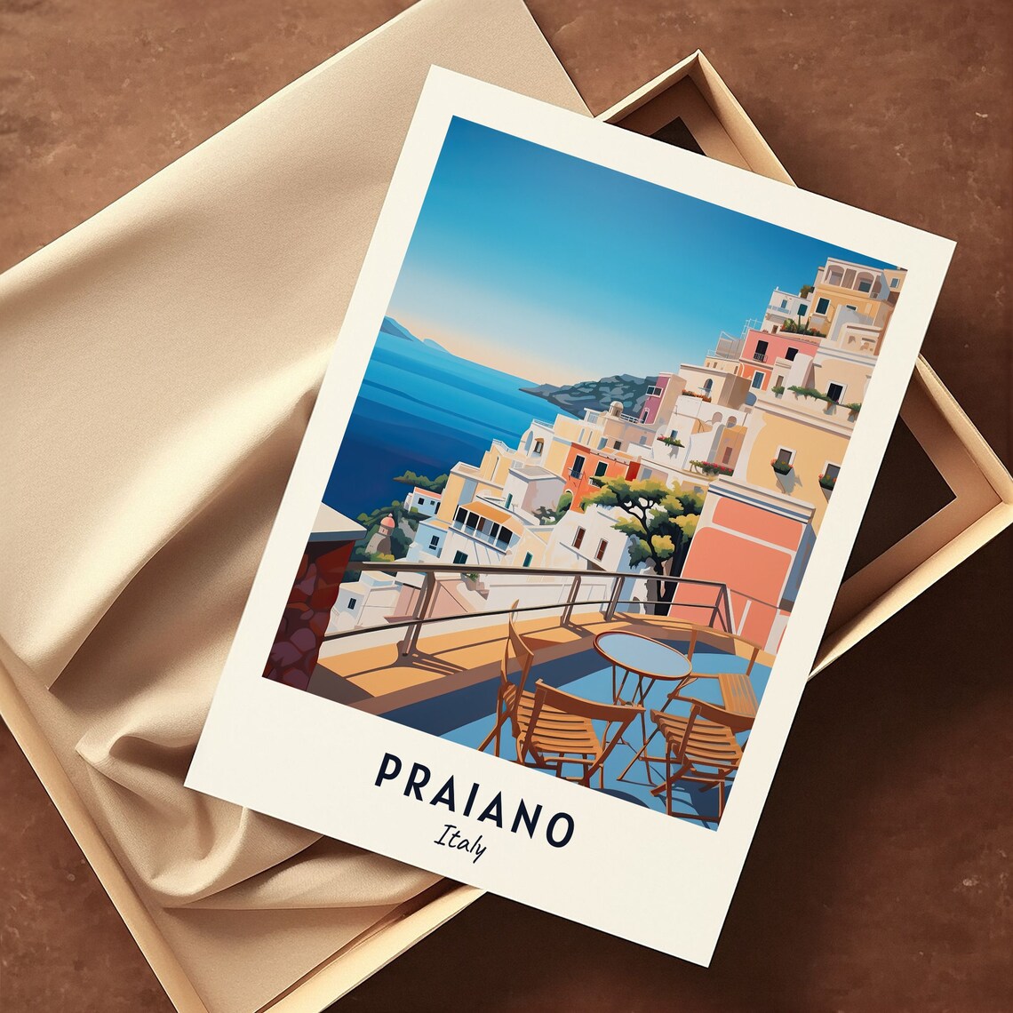 Praiano City Travel Poster, Italy Place Print - Image 3