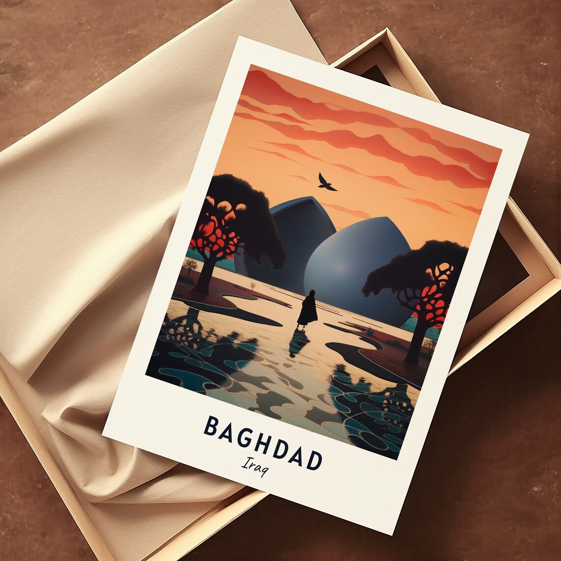 Baghdad Travel Poster, Martyr Monument City Print - Image 3