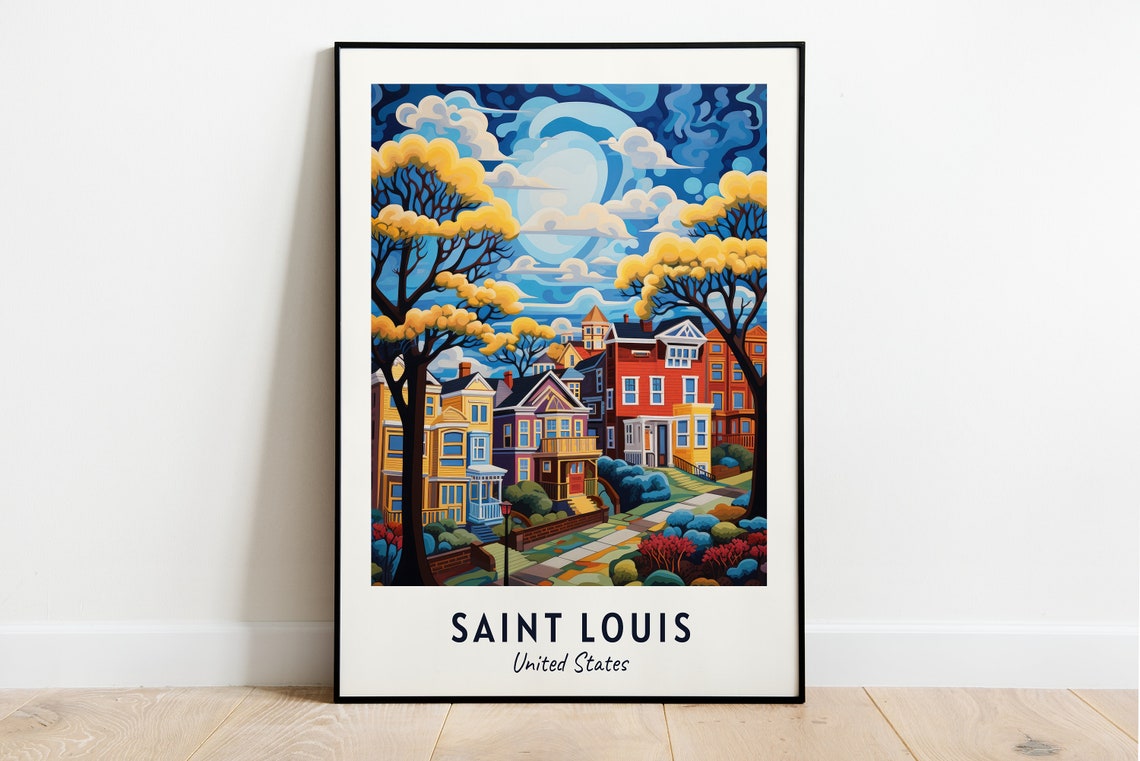 Saint Louis United States Travel Print Wall Art Saint Louis United States City Print Saint Louis United States Travel Gift Wall Art