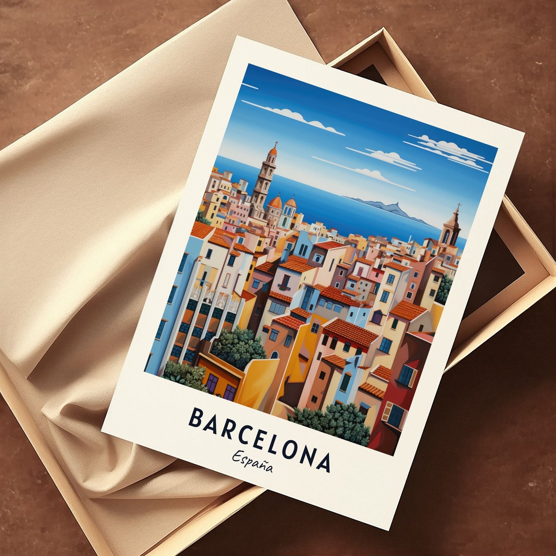 Barcelona Travel Print Wall Art Barcelona Espaa City Print Barcelona Travel Gift Barcelona City Poster Travel Gift - Image 3
